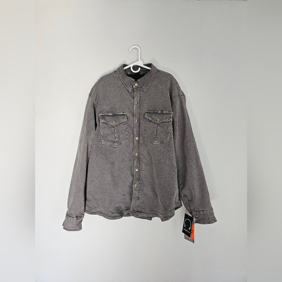 NWT Men's Milwaukee Performance Light Gray Denim Concealed Carry Armored Jacket - Picture 2 of 11